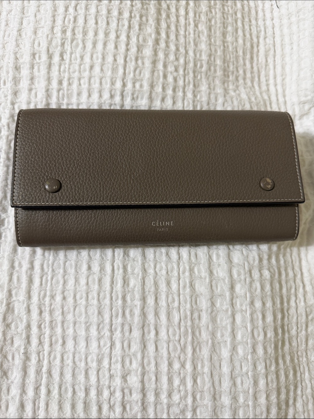 Celine Taupe Leather Continental Wallet (final sale)